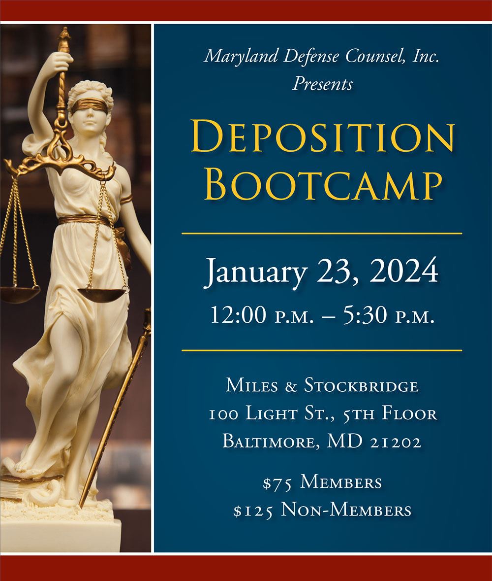 MDC Presents: Deposition Bootcamp, January 23, 2024 12pm to 5:30pm