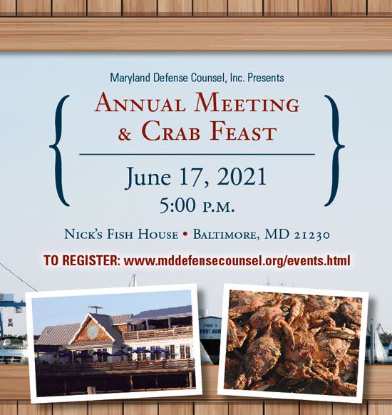 Annual Meeting & Crab Feast, June 17, 2021, 5pm