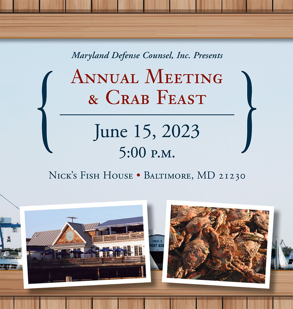 MDC Presents: Annual Meeting & Crab Feast, June 15, 2023, 5pm