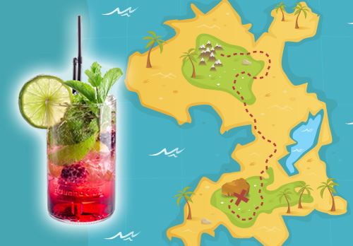 Cocktail and Treasure Map